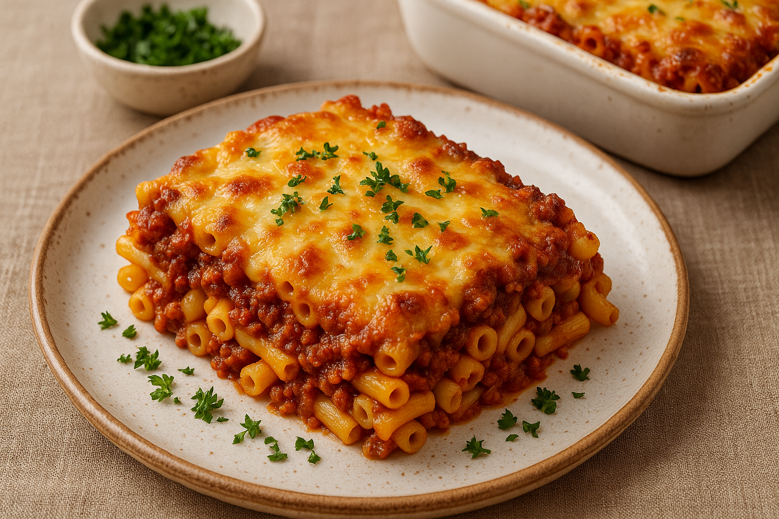Makaroni Panggang Saus Bolognese